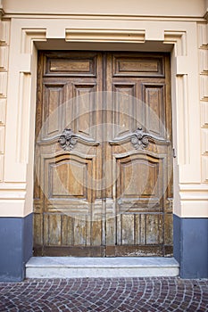 Beautiful vintage door, old wooden , antiques