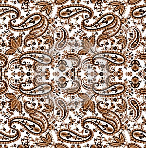 Beautiful vintage floral seamless for your business. Colorful Paisley pattern for textile