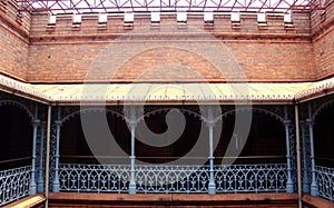 The beautiful vintage steel fabrications in the palace of bangalore. photo