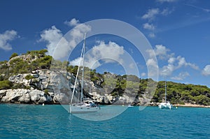 Beautiful beach Cala Macarelleta in Menorca, Spain photo