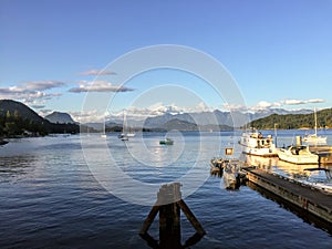 The beautiful vistas looking out from the marina in Gibsons