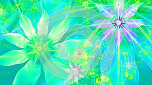 Beautiful vivid shining modern flower background in green,pink,purple,yellow colors photo