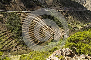 The mountains of the area around Vallehermoso on La Gomera, Spain photo