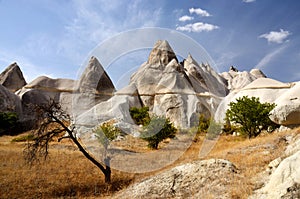 Beautiful volcanic rocks in Cappadocia,famous landmark,Turkey photo