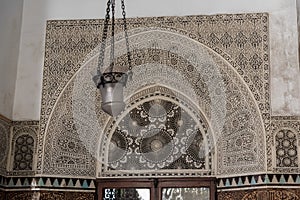 Beautiful wall decoration in the Grande Mosquee de Paris