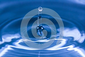 Beautiful wallpaper of drop falling on water and making ripples