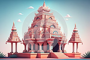 A Beautiful Wallpaper of a Hindu Temple