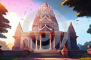 A Beautiful Wallpaper of a Hindu Temple
