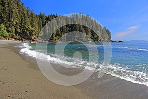 East Sombrio Beach and Sombrio Point, Juan de Fuca Marine Provincial Park, Vancouver Island, British Columbia photo