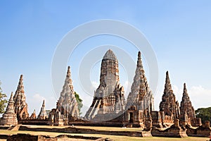 Beautiful Wat Chai Watthanaram temple in ayutthaya