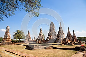 Beautiful Wat Chai Watthanaram temple in ayutthaya