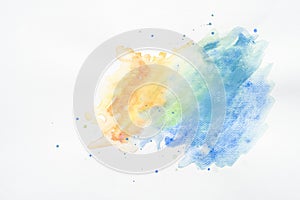 Beautiful  water colors background on white background