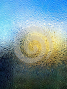 Beautiful water condensation on window