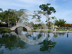 Beautiful Water Palace Tirtha Gangga in Bali photo