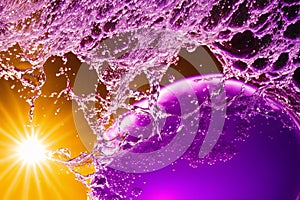 Beautiful water splashes. Chromatic Rhapsody. Vibrant Water Splashes. Generative AI