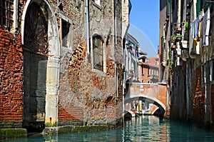 Beautiful water street - Venice, Italy