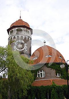 Beautiful water tower in Svetlogorsk, Russia