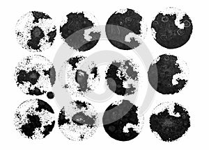 Beautiful watercolor black design elements