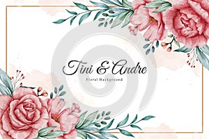 Beautiful watercolour floral background template