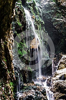 Beautiful waterfall in austrian Alps photo