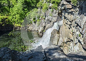 Beautiful waterfall in Blue Ridge Mountains.