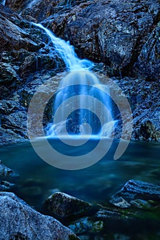 Beautiful waterfall with blurred water effect.