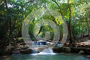 Beautiful waterfall cascades