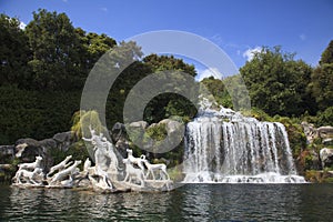 Beautiful waterfall in Caserta, Italy