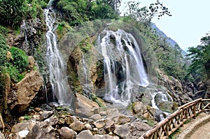 Beautiful waterfall in CatCat village