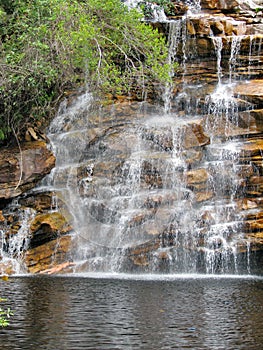 Beautiful waterfall at Chapada Diamantina National Park, Brazil photo