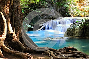 Beautiful Waterfall at Erawan National Park