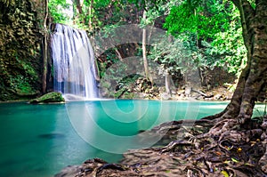 Beautiful Waterfall, Erawan National Park, Thailand