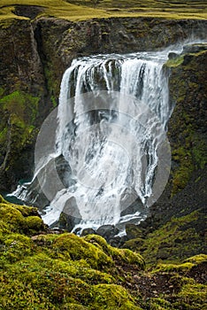 The Beautiful Waterfall Fagrifoss In Iceland