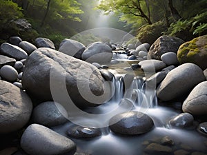 beautiful waterfall in the forest