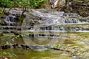 Beautiful waterfall in the forest, Beusnita National Park