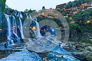 Beautiful waterfall in Furong ancient town, Xiangxi, Hunan, China