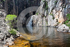 Beautiful waterfall gorge and swimming hole