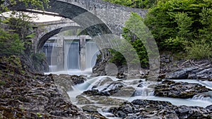 Beautiful Waterfall hiding under Bridges