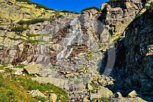 Beautiful waterfall in High Tatra, Slovakia