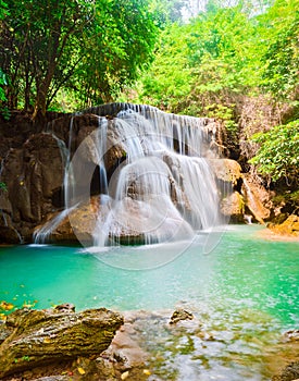 Beautiful waterfall Huai Mae Khamin, Thailand