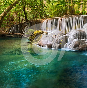 Beautiful waterfall Huai Mae Khamin, Thailand