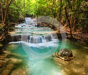 Beautiful waterfall Huai Mae Khamin, Thailand