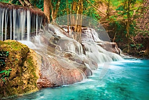 Beautiful waterfall Huai Mae Khamin, Thailand photo