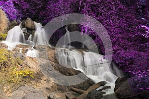 Beautiful waterfall landscape. Pha Sua Waterfall in Maehongson, Thailand