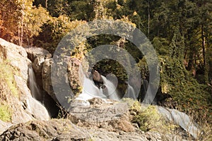 Beautiful waterfall landscape. Pha Sua Waterfall in Maehongson, Thailand