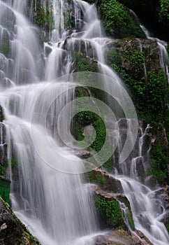 Beautiful waterfall Landscape on the way to Lachen from Gantok, Sikkim, India