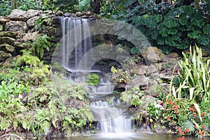 A beautiful waterfall in the legoland florida
