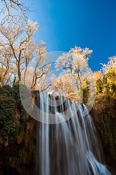 Beautiful waterfall in Monasterio de Piedra Natural Park photo