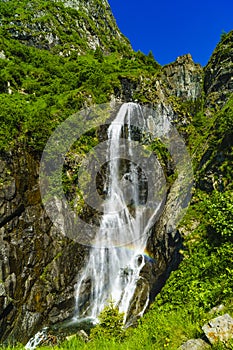 Beautiful waterfall in the mountains