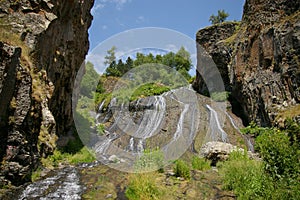 Beautiful waterfall in the mountains of Jermuk, Armenia